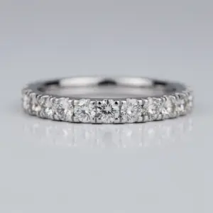Obsidian & Diamond Eternity Band